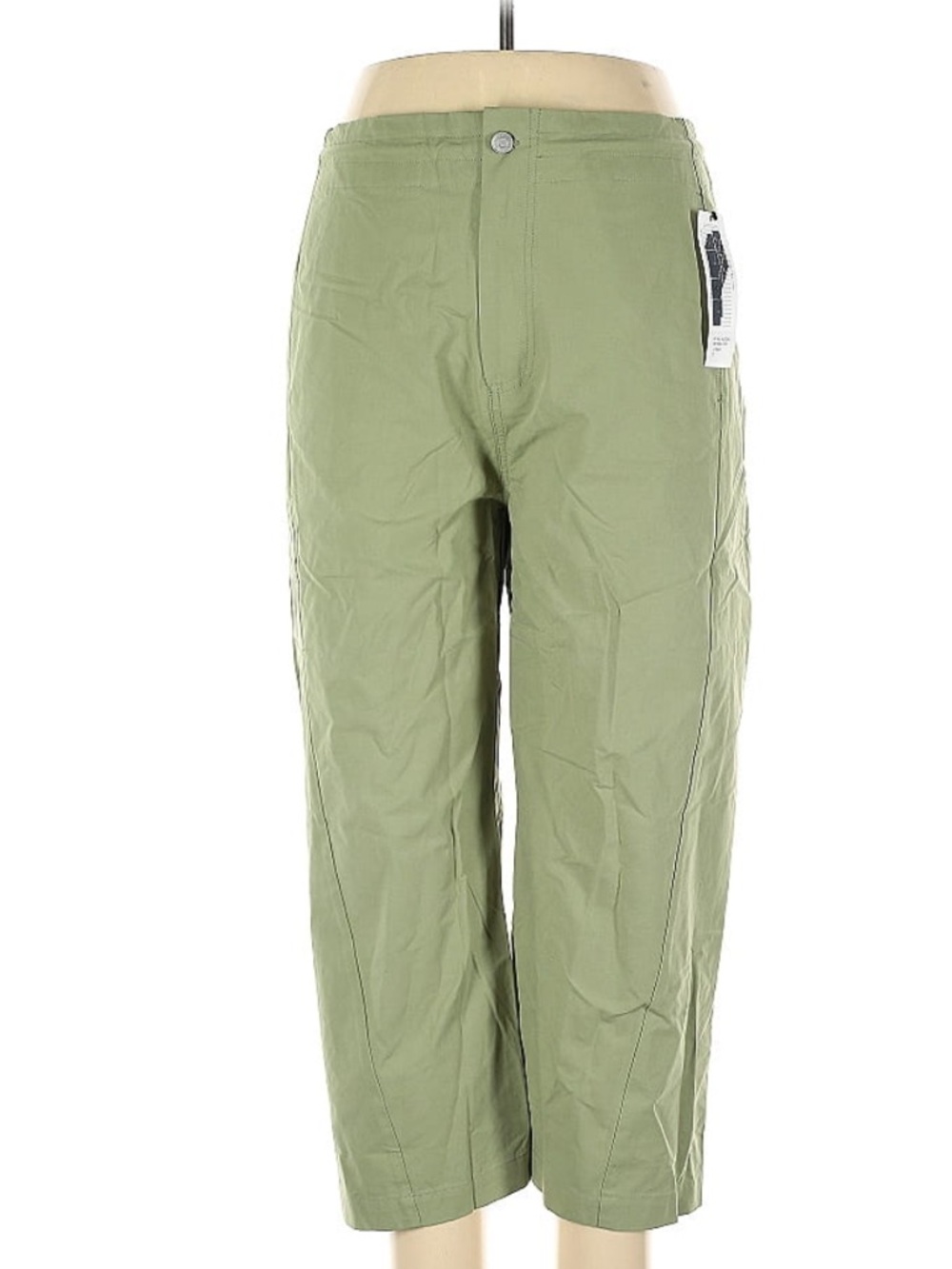 Cropped Olive Green Women's Ankle Pants